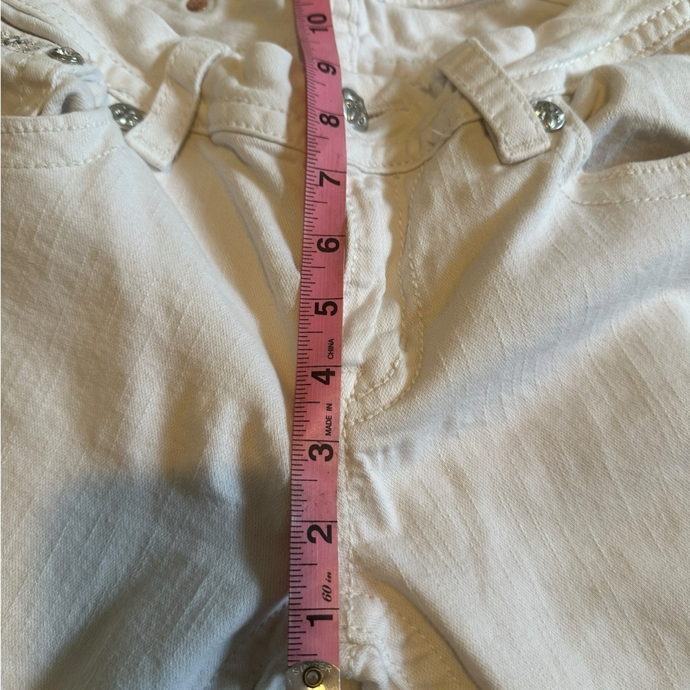 Miss Me White Crop Denim Capri - Picture 4 of 15